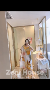 váy mặc nhàváy bầu lanh lụa mềm mịn đầm bầu nhẹ mát freesize 46-78kg rộng rãi hàng Quảng Châu