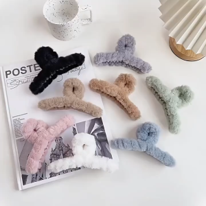 Jepitan Rambut Salon Slim Bulu Halus Jedai Wanita Bahan Bulu Lembut Gaya Korea