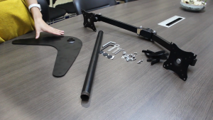 Adjustable Computer Dual Monitor Holder Arm Desk Mount Stand
