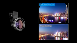 Lensa Kamera Eksternal 2 in 1 HD Macro 37mm & Super Wide Angle 12.5x Dengan Klip Untuk Handphone