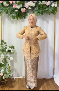 STELAN DAN ATASAN ENCIM BRUKAT PAYET MIX FURING/KEBAYA ROK SONGKET