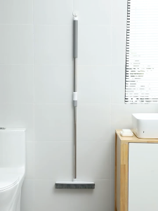 Amark 2-in-1 TPR Rubber Broom & Floor Squeegee Scraper (120cm Pole)