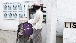 กระเป๋าคุณแม่ กระเป๋าเด็กเปล 2in1 ซึ่งพับ  เปลนอนเด็ก+กระเป๋าใส่ของเด็ก เก็บอุณหภูมิได้ ใส่ขวดนม มีช่องใส่ทิชชู่ด้านข้าง กระเป๋าคุณแม่พับ