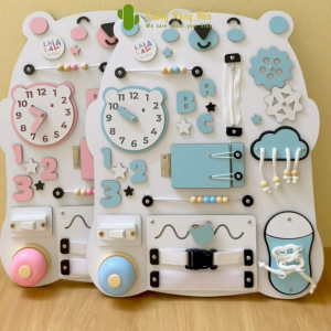 Đồ Chơi Gỗ Busy Board Bảng Bận Rộn Lalala Baby Rèn Luyện Kĩ Năng Sống Cho Bé Từ 2 Tuổi Xương Rồng Nhỏ