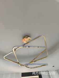 Modern Chandelier Ceiling LED Light Pandent Lamp for Living Room Tri Color Nordic Dining Drop Lights With Remote