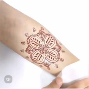 Red & Brown Henna Instant  Tattoo Sticker / Pengantin Inai Sticker / 纹身贴纸