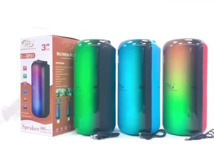 3x2"Inch LED Portable Super Bass Speaker Portable Bluetooth Speaker Bass Boosting Sound Portable L-3201 Led Speaker