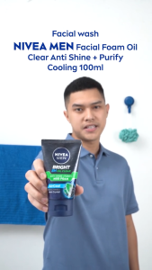 NIVEA MEN Facial Foam Bright Oil Clear Anti Shine + Purify Cooling 50ml