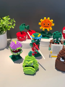 Block Mainan Balok DIY Model Plant vs Zombie Building Block Nano Blok Bricks Balok Susun Toy Edukasi