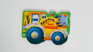 Busy Digger Story Book For Toddler Easy To Read Shaped Board Book (Hardcover)