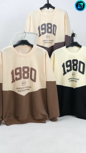 1980 Sweater Oversize Combie - Switer Crewneck Bigsize Wanita Pria Terbaru - Sweatshirt