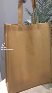 Túi vải không dệt màu nâu trơn chất lượng đơn giản gọn nhẹ và vô cùng tiện lợi