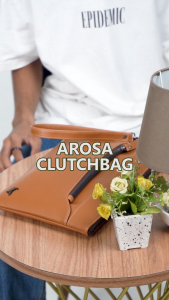 Selvaggi Leather - Arosa Handbag Clutch Pria Bahan Syntetic Premium Leather Tas Tangan Cowok Lokal