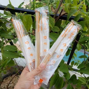 100 set COMBO 4 IN 1 Đũa thìa tăm giấy - Dùng 1 lần tiện lợi - Đũa dùng 1 lần