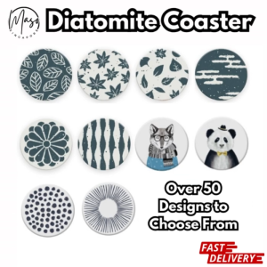 Nordic Design Round Diatomite Coasters - Instant Water Absorption, Decorative Beverage Coasters, Set of 5 with Different Colors