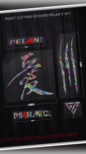 STICKER PELAN PAKET 5IN1 PSKNMTC CAKAR MONSTER GC UNTUK MOTOR