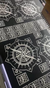 Bordir patch emblem CHEF series hitam dan putih