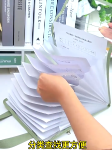 A4 Transparent Portable Folder Multi-layer Large Capacity Storage Organ Bag 13 Pockets Paper Bag wholesale