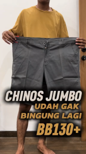 BIG SIZE celana pendek chinos pria bahan kanvas melar/streach nyaman dipakai berkualitas
