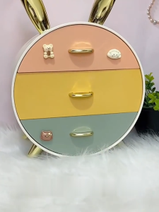Satu Keluarga Rak Susun Kelinci K179 Rak Laci Mini Colorfull Rak Kosmetik Serbaguna Cute Stuff