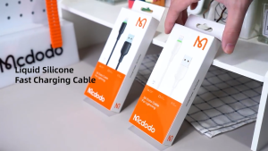 MCDODO CA-4740 / CA-4741 3A PD Fast Charging Data Sync LED Light Durable Lightning Cable Cord 1.2M Meter Black / Beige