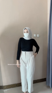 Celana Panjang Wanita Kerja Ankle Loose Pants Highwaist Clara CP24 SRIWA