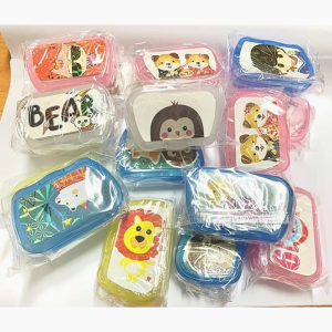 SwS (COD) TEMPAT SOFTLENS SET TRAVEL KIT AKRILIK WARNA GAMBAR KARTUN