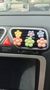 Dekorasi Interior AC Mobil: 6 Pcs Bunga Kecil & Parfum Aromaterapi