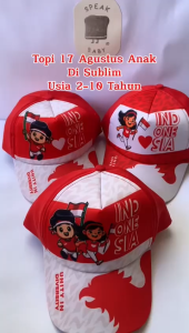 SpeakBaby.ID Produk / Topi Anak HUT RI Republik Indonesia 17 Agustus 1945 Kemerdekaan Indonesia Hari Kemerdekaan Independence Day Topi Agustusan Dirgahayu Lomba Agutusan Garuda Merdeka Bahan SUBLIM