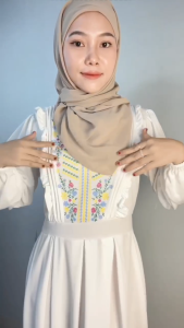 CARLINA GAMIS KHASANA RUBY CERUTY MAXY BABYDOLL DRESS PANJANG WANITA