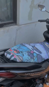 Paket Cover Sarung Jok Motor Arai Full Print Waterproof Anti Cakaran Kucing Plus Cover Sarung Shockbreaker Arai Universal
