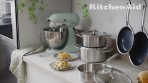 KitchenAid Multi-Ply Stainless Steel Open Frypan 28cm Ceramic Coated