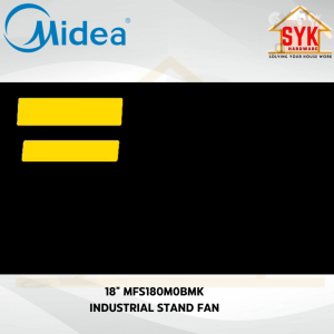 SYK Midea MFS180M0BMK 18 Inch Industrial Stand Fan Electric 3 Blade Fan Home Appliances Kipas Berdiri Angin Kuat