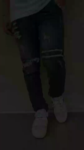 Celana Jeans Panjang Pria Sobek Ripped Bikers Sandwash Softjeans Streetch