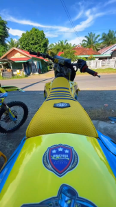 SARUNG JOK PREMIUM KUNING SUPERSUB TYPE CLASSIC LINE TRAIL SUPERMOTO ENDURO TRABAS UNIVERSAL UNTUK KLX DTRACKER CRF WR KTM YZ HUSQ COVER SEAT