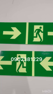 Băng keo dạ quang chỉ dẫn thoát hiểm exit