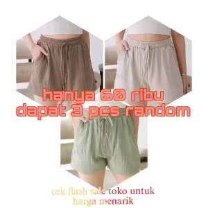 HOTPAN WANITA DEWASA BAHAN KNIT HORNET KOREAN STYLE CELANA SANTAI