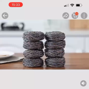 TJ3pcs Large steel wire ball stainless steel cleaning ball does not drop silk strong decontamination rust kitchen scrubber