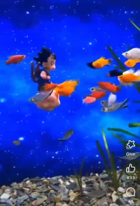 🔥Ready Stock🔥Floating Aquarium Decoration Dragon Ball Goku Wukong Series Tao Pai Pai