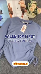 NF - VALEN TOP BLOUSE KNIT IMPORT PREMIUM - ATASAN VIERRA - CROP TOP KOREAN STYLE TALI SERUT - BAJU WANITA KOREA - CROPTOP KAOS RIB RAJUT - TERBARU TERLARIS TERMURAH KEKINIAN 2024 - BISA COD