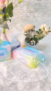 LALAFEEL khăn giấy ướt thơm Bột giấy ướt cho bé 5gói/500chiếc