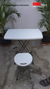 Meja Lipat Jualan 76cm Portable Meja Makan Meja Komputer Serbaguna Indoor Outdoor 76 cm SUNC TOOLS