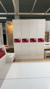 ชุดห้องนอน 6 ฟุต ตู้เสื้อผ้า 160 ซม. โต๊ะแป้ง Hi-gloss รุ่น Blossom | บิ๊กบูมเฟอร์นิเจอร์