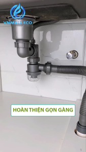 Bộ xiphong thoát nước ngăn mùi chống tắc nghẽn cho bồn rửa bát 1 hố