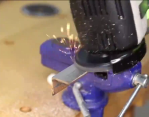 Tata Penggiling Sudut Mini Angle Grinder Mini Cordless Portable Baterai 16.8V/12V Mesin Pemotong Mini 500W