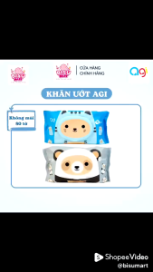 Khăn ướt Agi Hàn Quốc 100 tờ khăn ướt Không mùi cho bé Mẫu mới