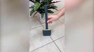 Sikat Toilet Silicone Flexible dengan Perekat Dinding Toilet Brush with Holder Sikat WC