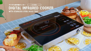 TOYOMI IC 9590 Infrared Cooker (Black) - German Tech, Multi-Level Power, High Efficiency, Stainless Steel B.B.Q Tray