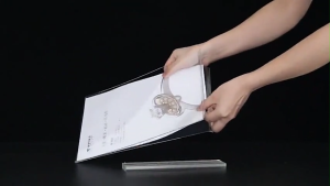 A4 A5 A6 Acrylic T-Type Bảng hiệu chắc chắn Tab hai mặt Hiển thị Giá đỡ thẻ để bàn Giá đỡ giấy Hiển thị