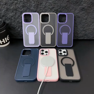 ELEVEN 2 Kick Stand Magnetic Matte Strong Holder Phone Case for iPhone 18 17 16 15 14 13 12 11 Pro Max – Durable Hard Cover Casing